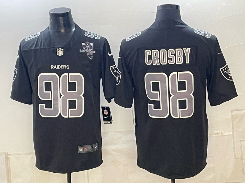 Men 2026 Oakland Raiders #98 Crosby Black Nike Limited NFL Jersey 1015004